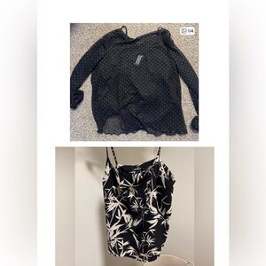 BLACK BLOUSE TWO FOR ONE DEAL